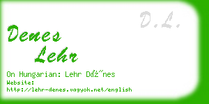 denes lehr business card